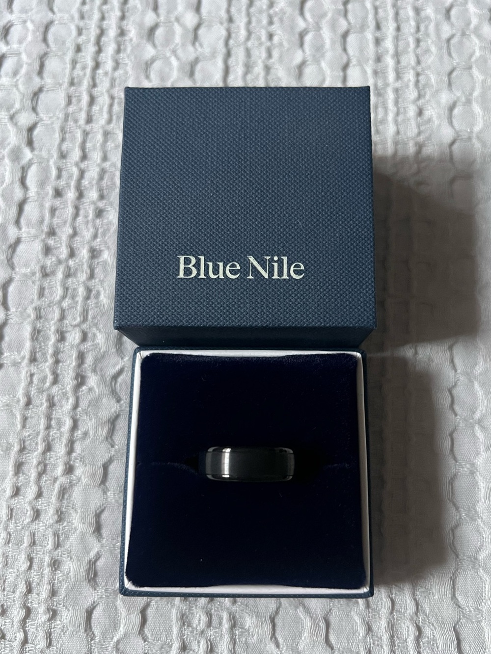 Mens Black Ceramic Wedding Band